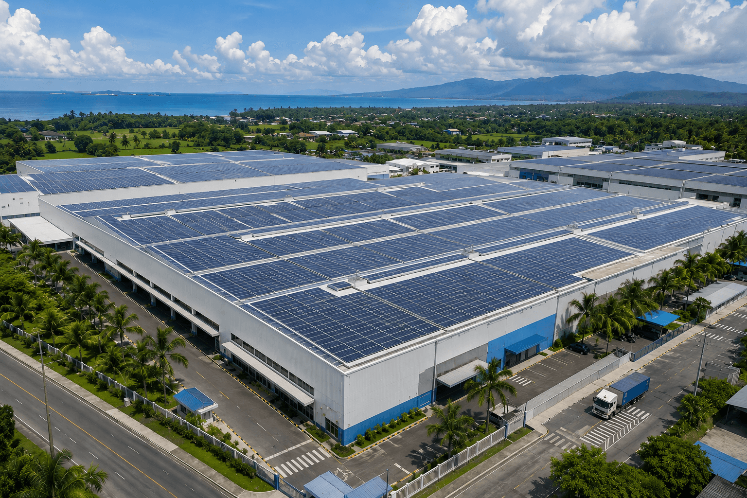 Commercial solar rooftop installation
