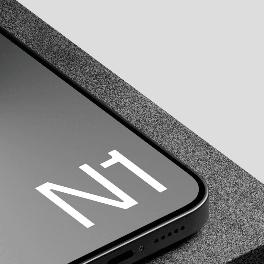 Novia Studio N1 brand identity shown on smartphone mockup, by Michael Novia