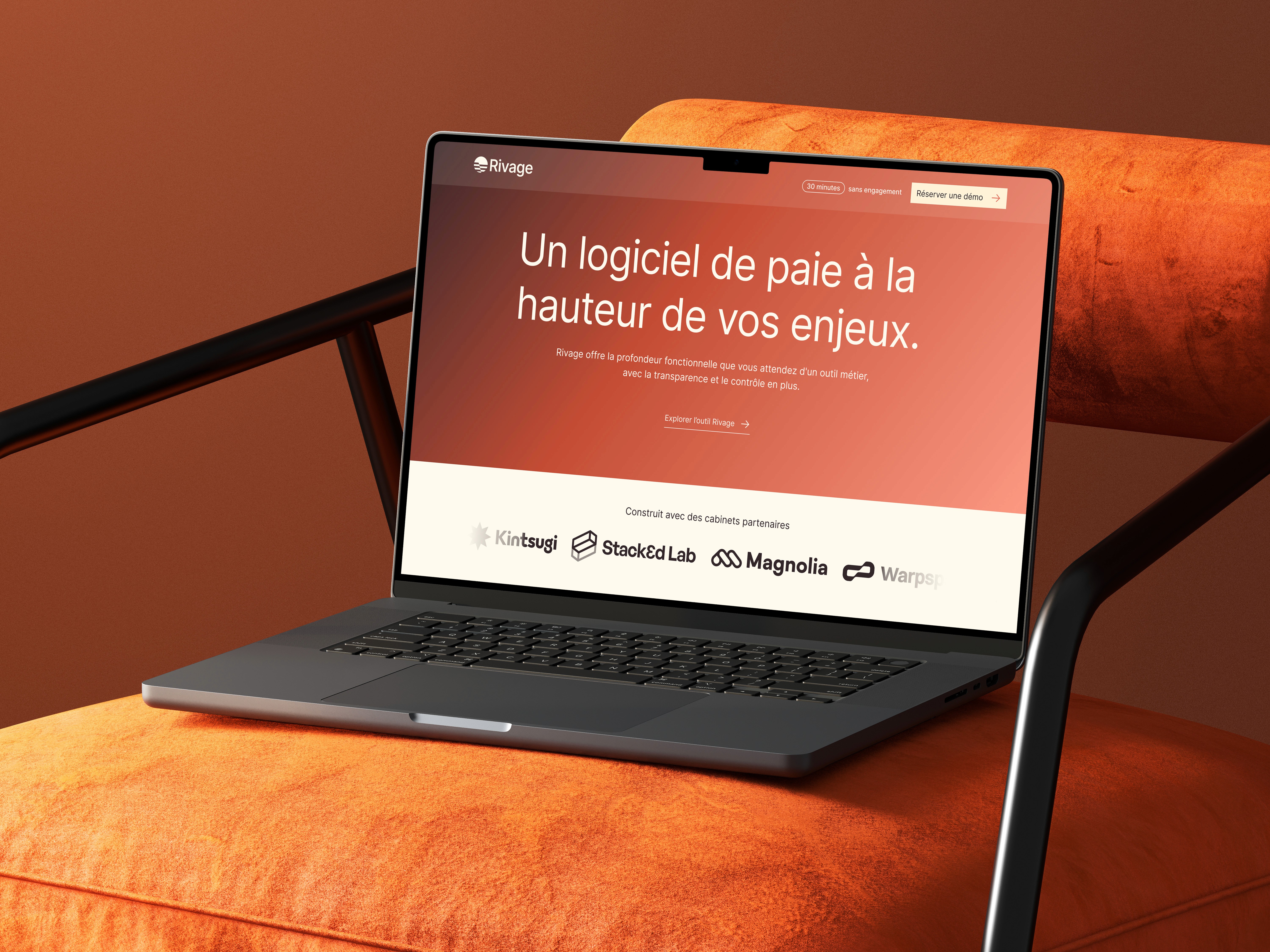 Rivage landing page site web