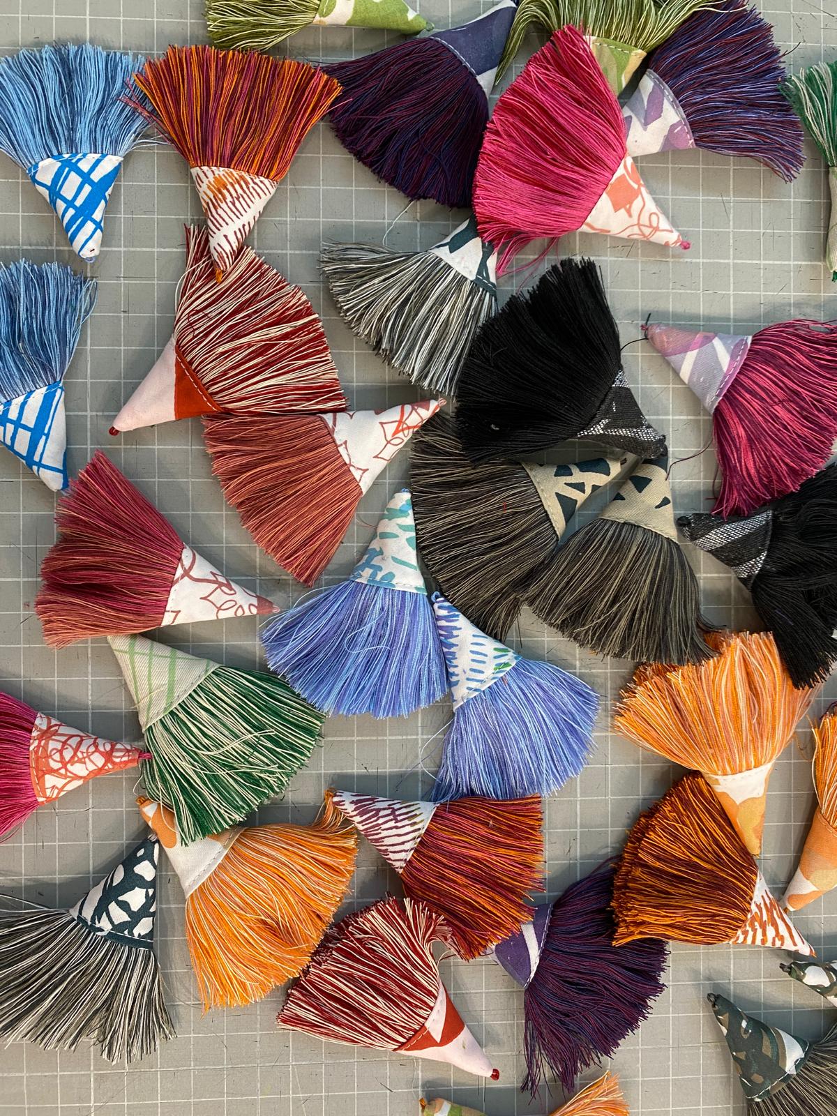 colorful tassle-earrings