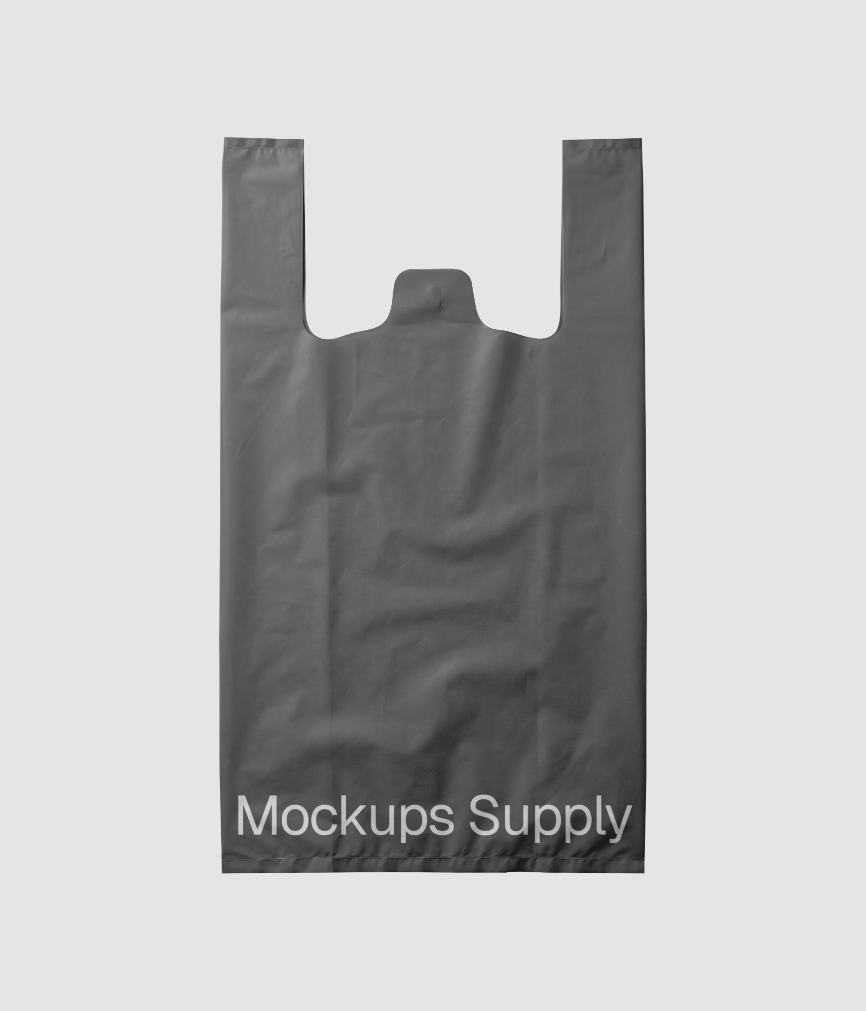 Retail plastic shopping bag mockup for packaging and logo presentation download on Mockups Supply