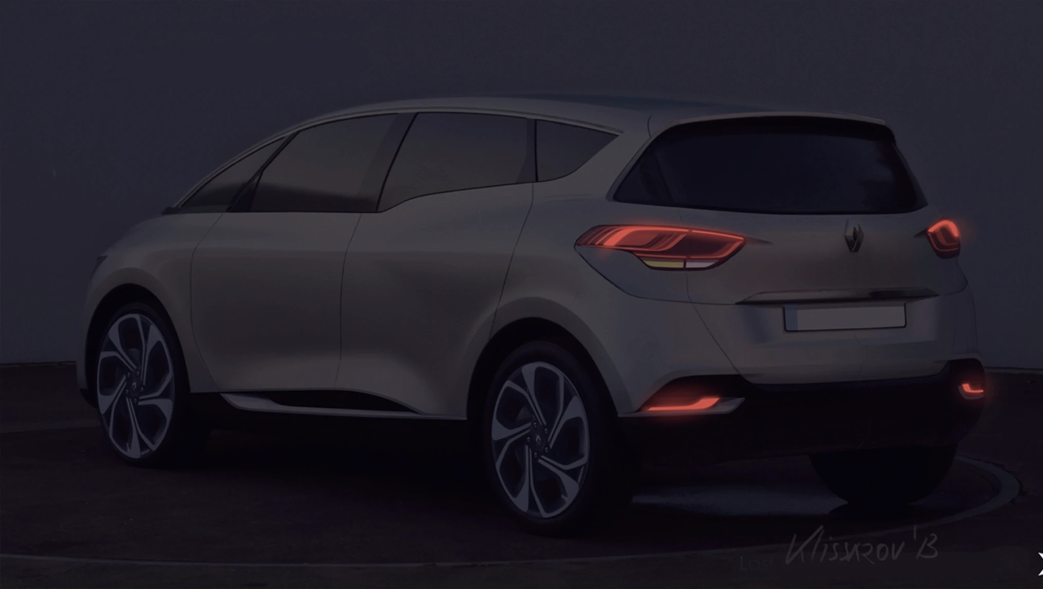 Scenic IV sketch tail lights