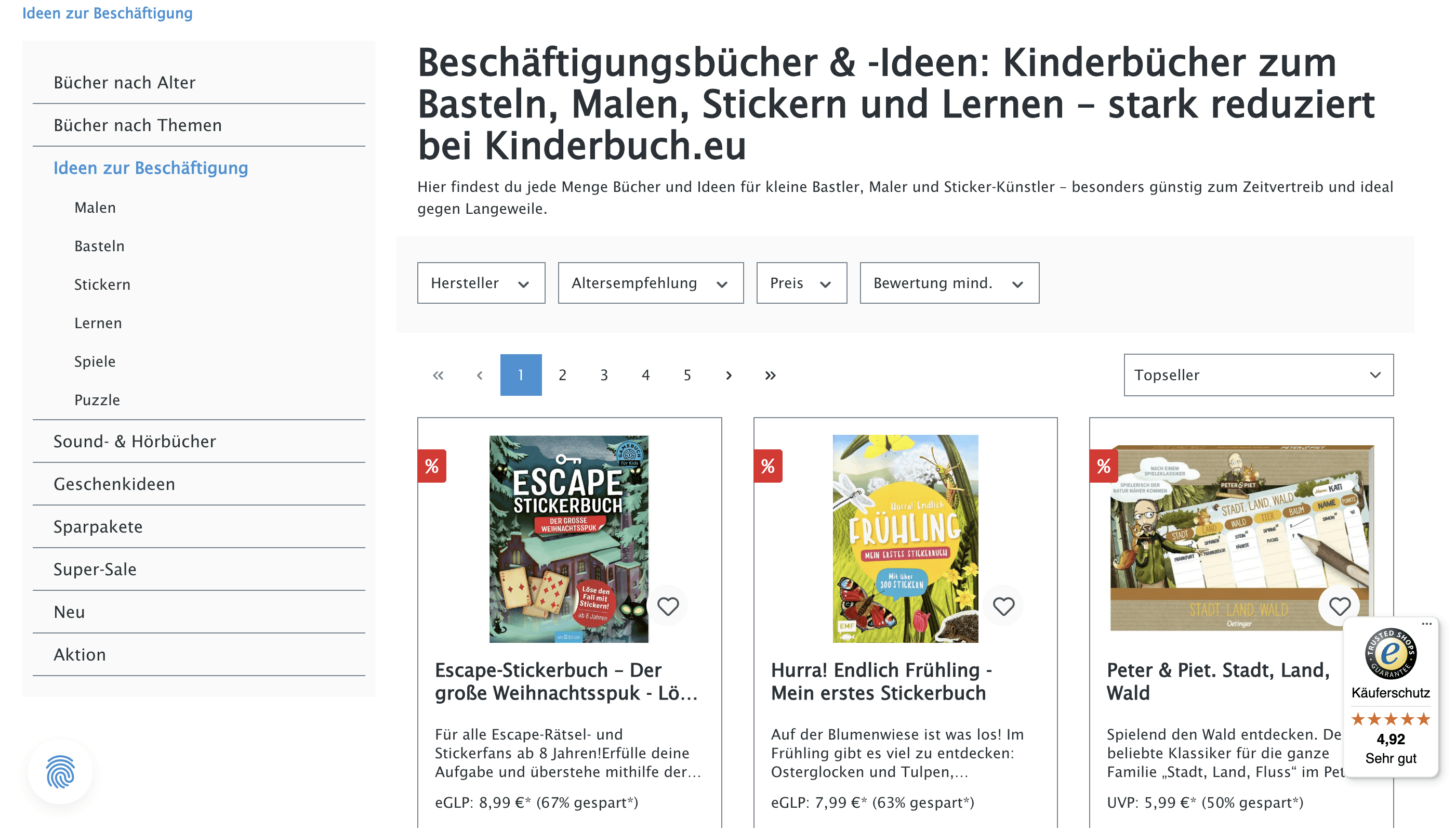 Shopware Projekt Kinderbuch.de Relaunch von der Shopware Agentur enno.dev – E-commerce Lösungen Search site