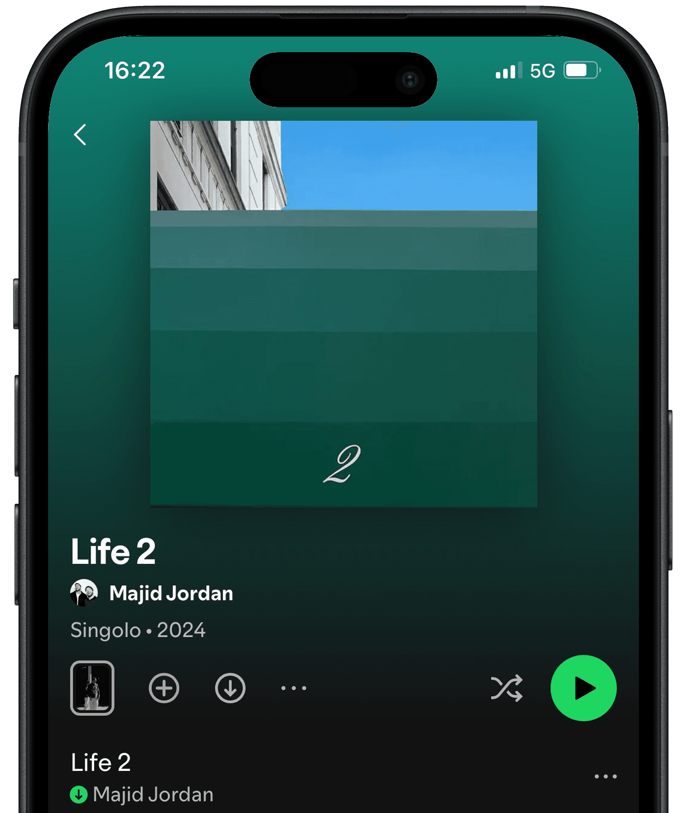 Life 2 Majid Jordan Phone Mokup.