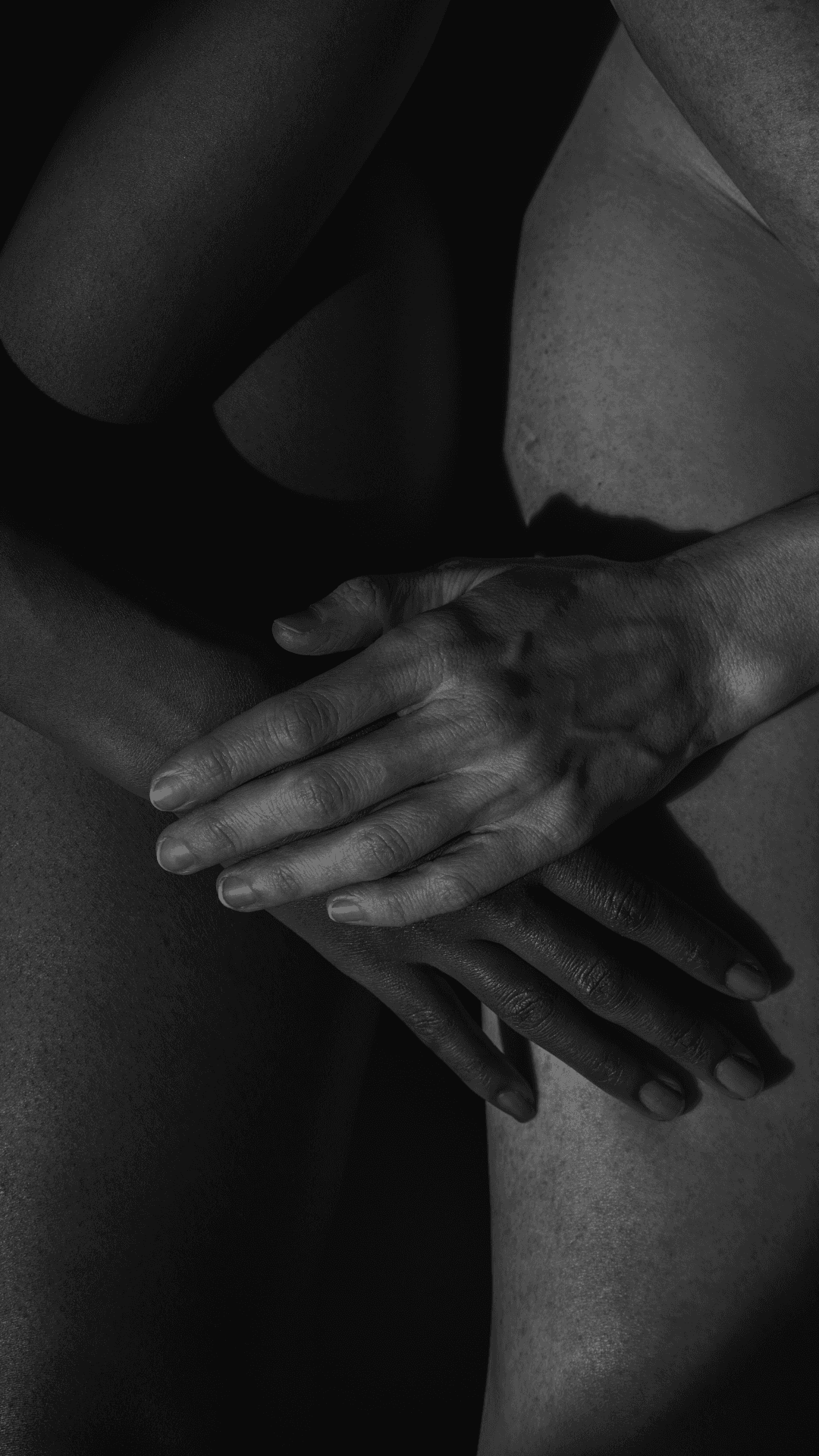 Woman showing her face in the sun