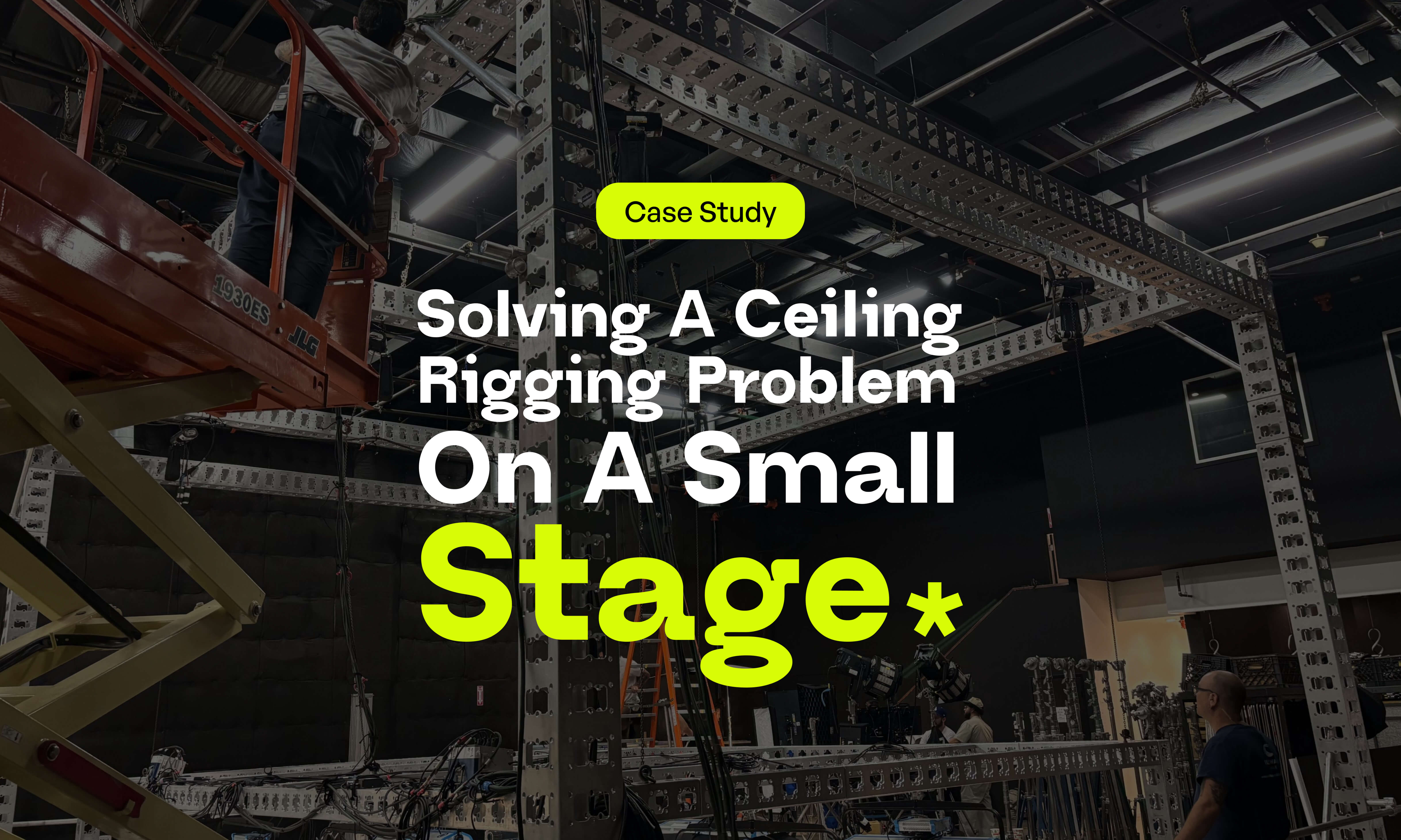 Modulus-X truss ceiling structure rig on stage