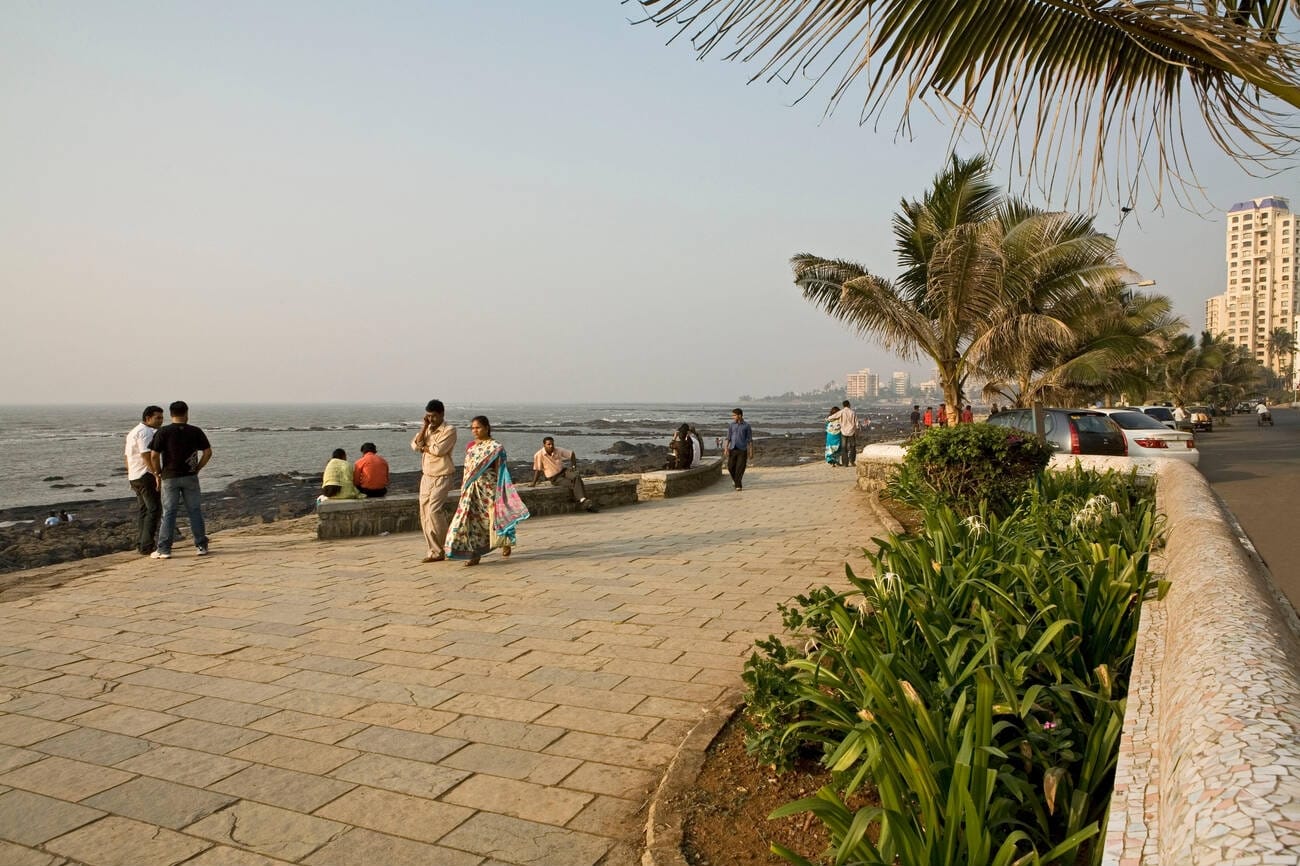 Carter Road promenade beside the Arabian Sea