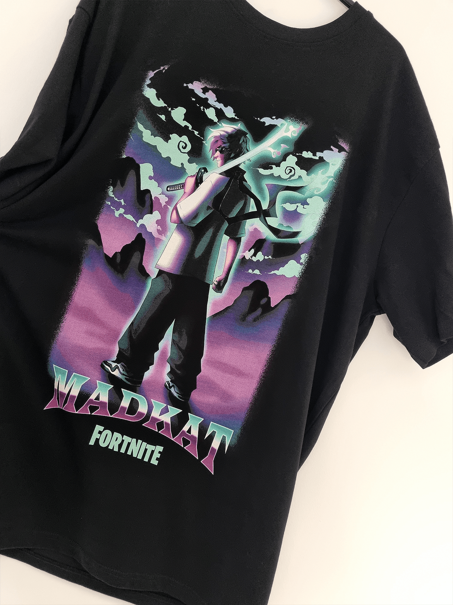 Closeup of the madkat fotrnite collaboration done with rubius + epic games