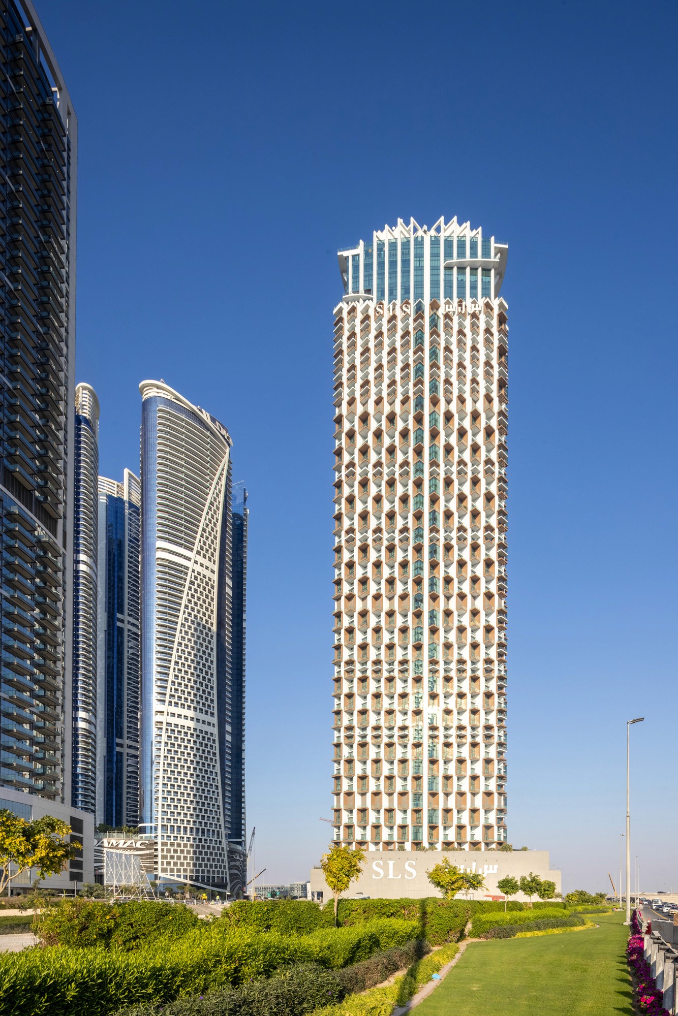 Development view of SLS Hotel & Residence a complex plot in United Arab Emirates, supported by financial modelling