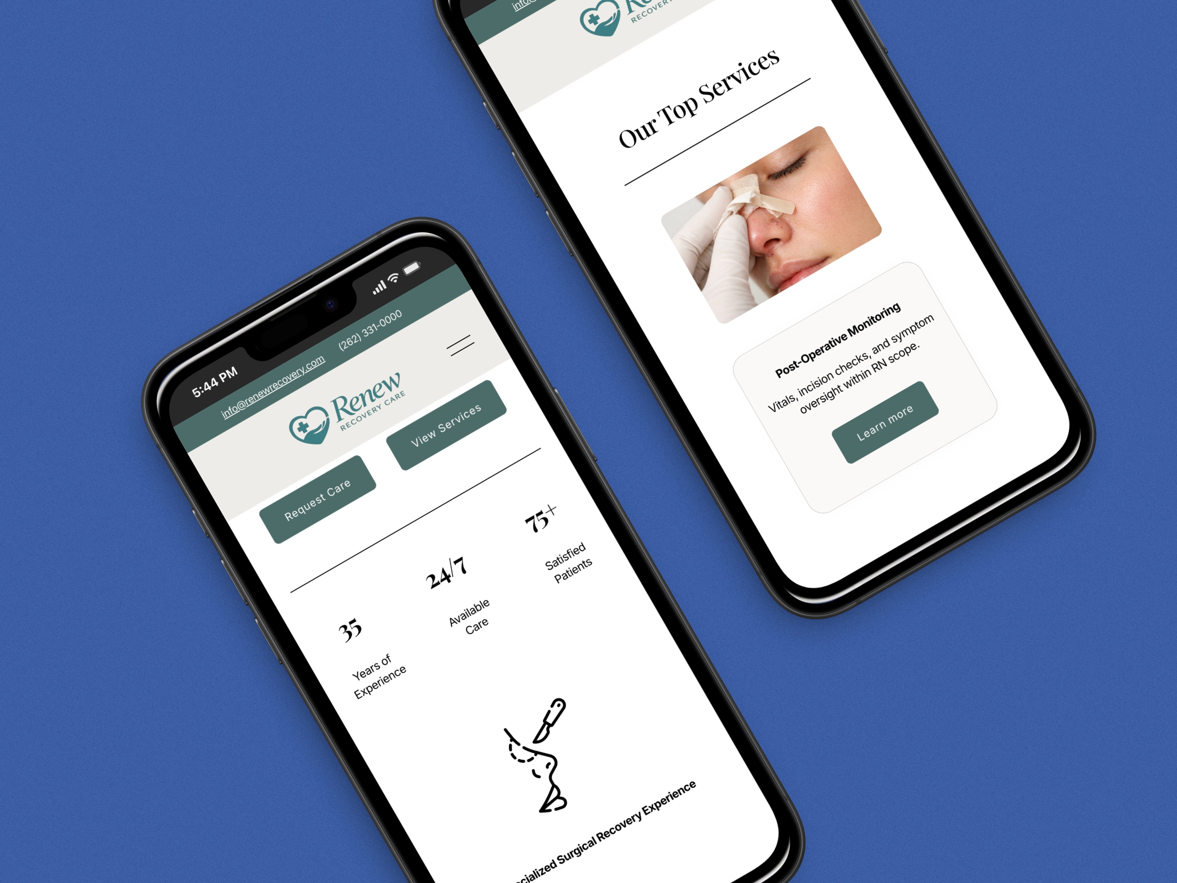 Mobile-friendly medspa website design focused on luxury patient experiences.