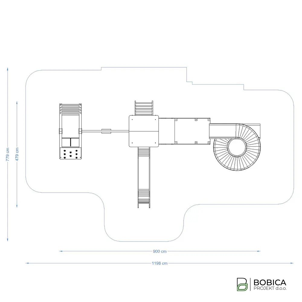 Kombinirano igralo sa spiralnim toboganom "Whirl"