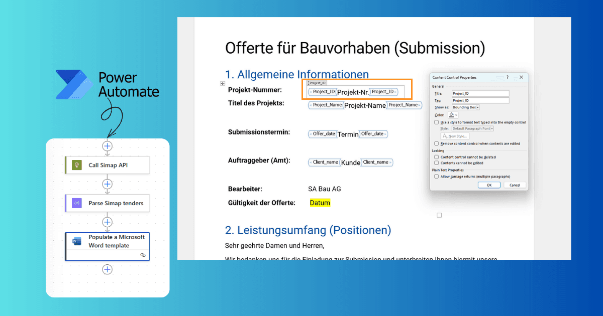 Ausschreibungsübersicht