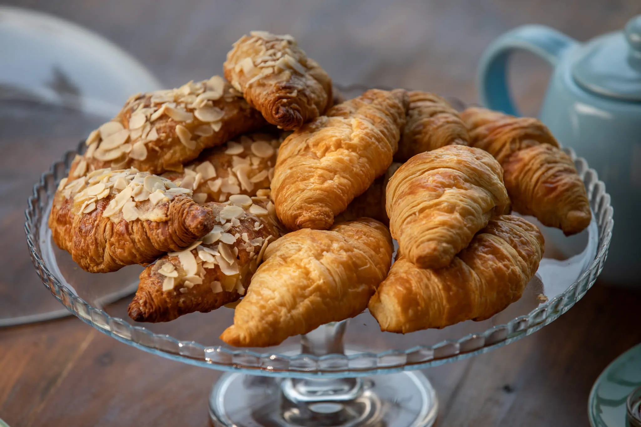 Almond croissants from the in-house bakery at Jaali Kitchen
