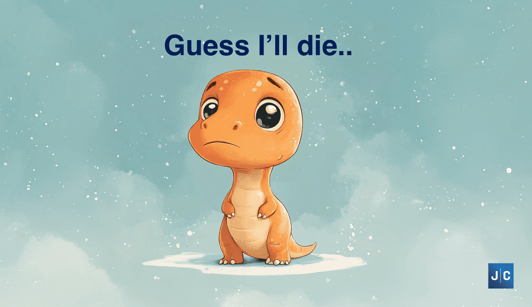 trauriger Dinosaurier