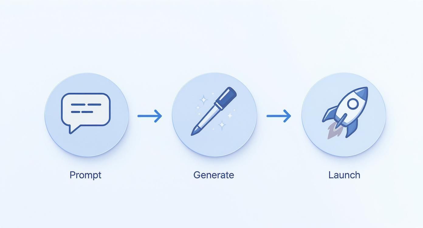 Infographic about how to build a website with ai