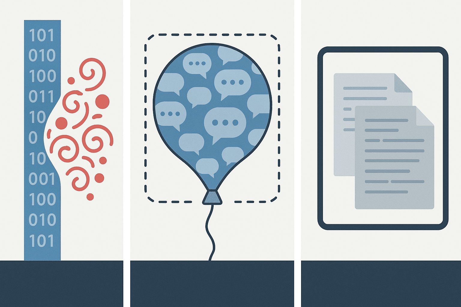 Triptych showing context poisoning, memory inflation, and contextual degradation pitfalls