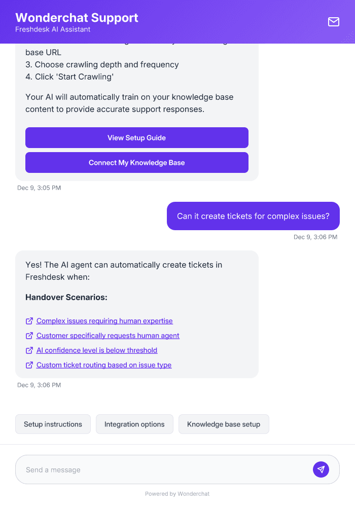 Build Your Freshdesk Support AI Agent in Minutes
