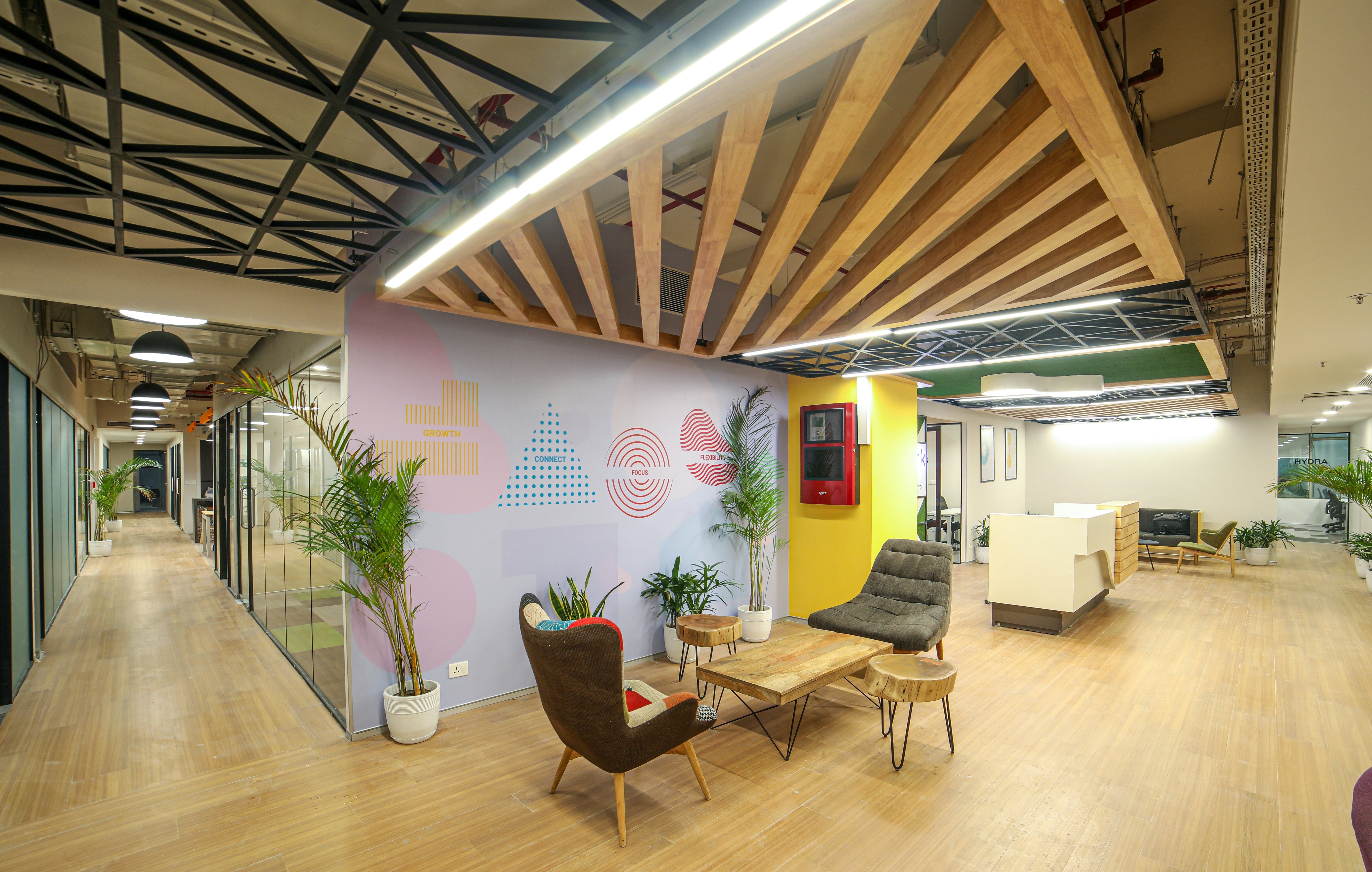 Modern corporate office interiors designed in Thane