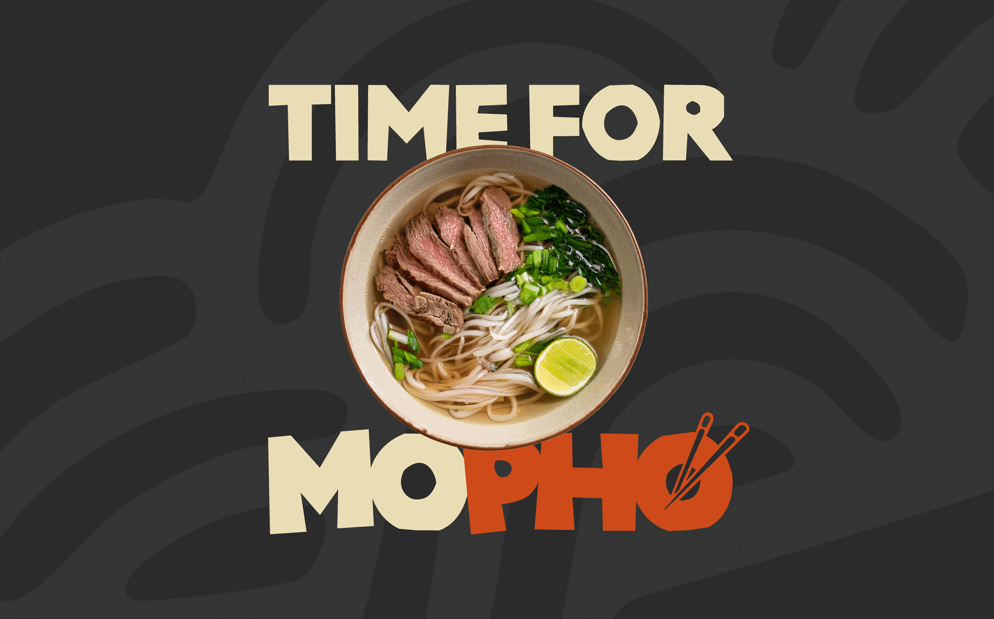 Animated GIF showing Mopho brand identity in motion