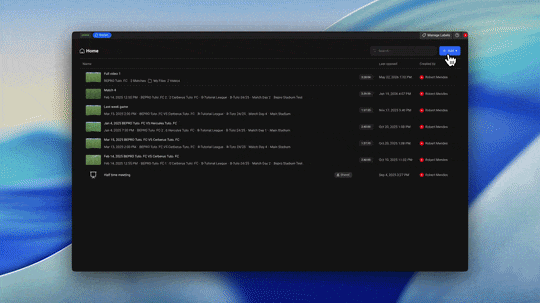 Creating a project from multiple schedule videos