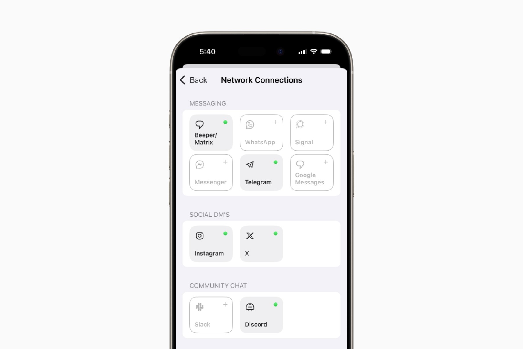 Beeper Network Connections