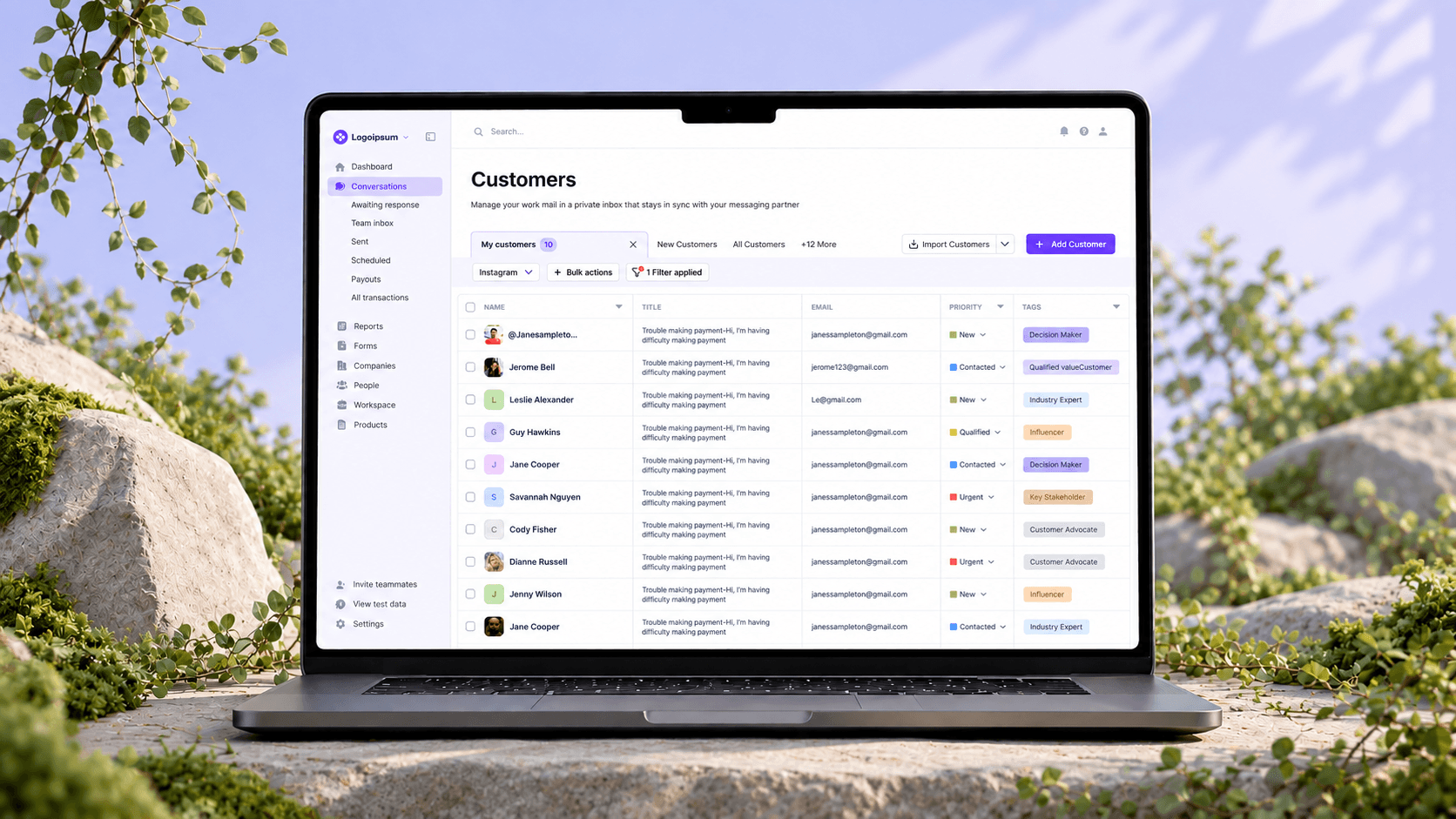 CMS platform Mockup