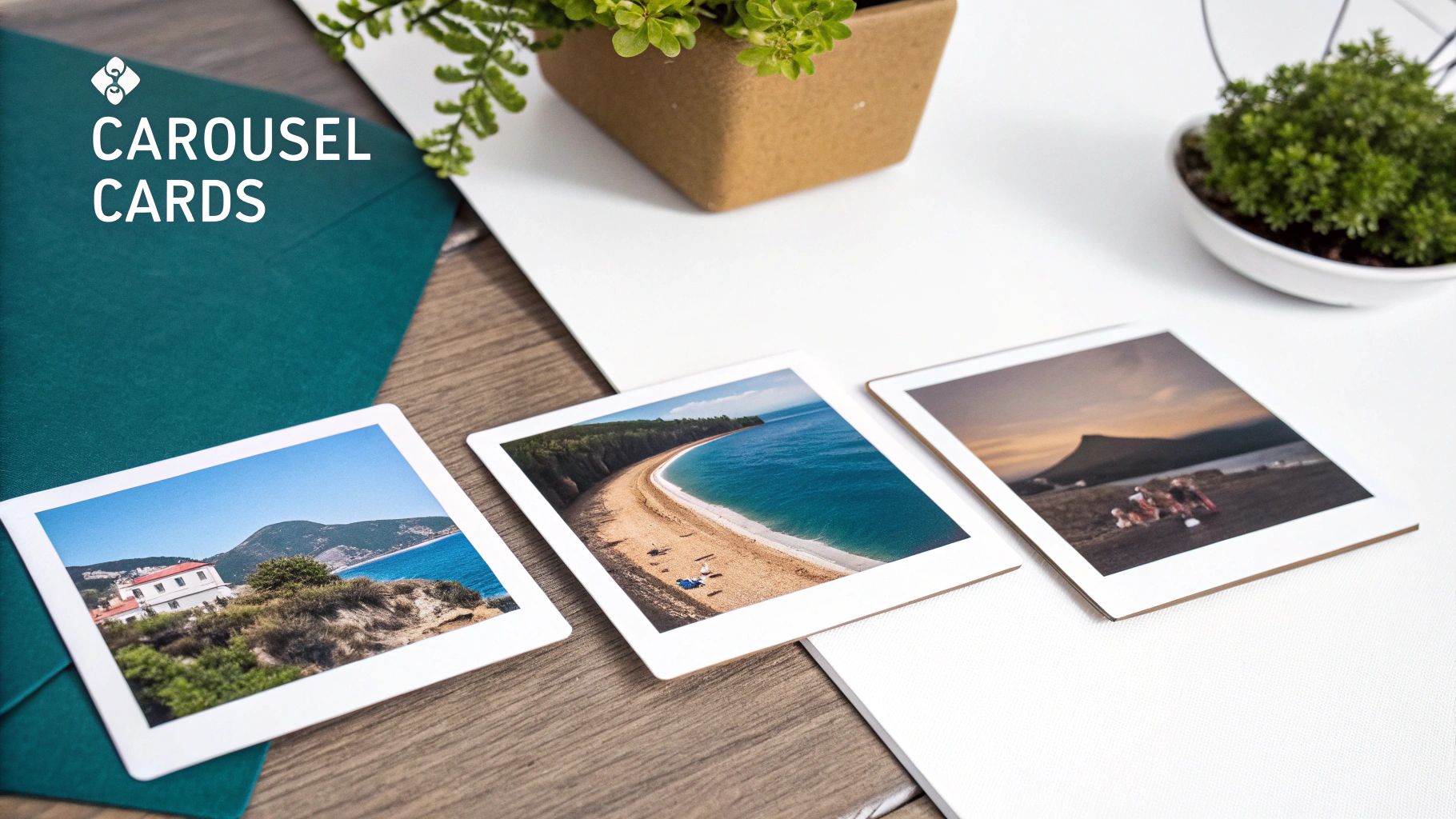 A person designing a LinkedIn carousel post on a laptop