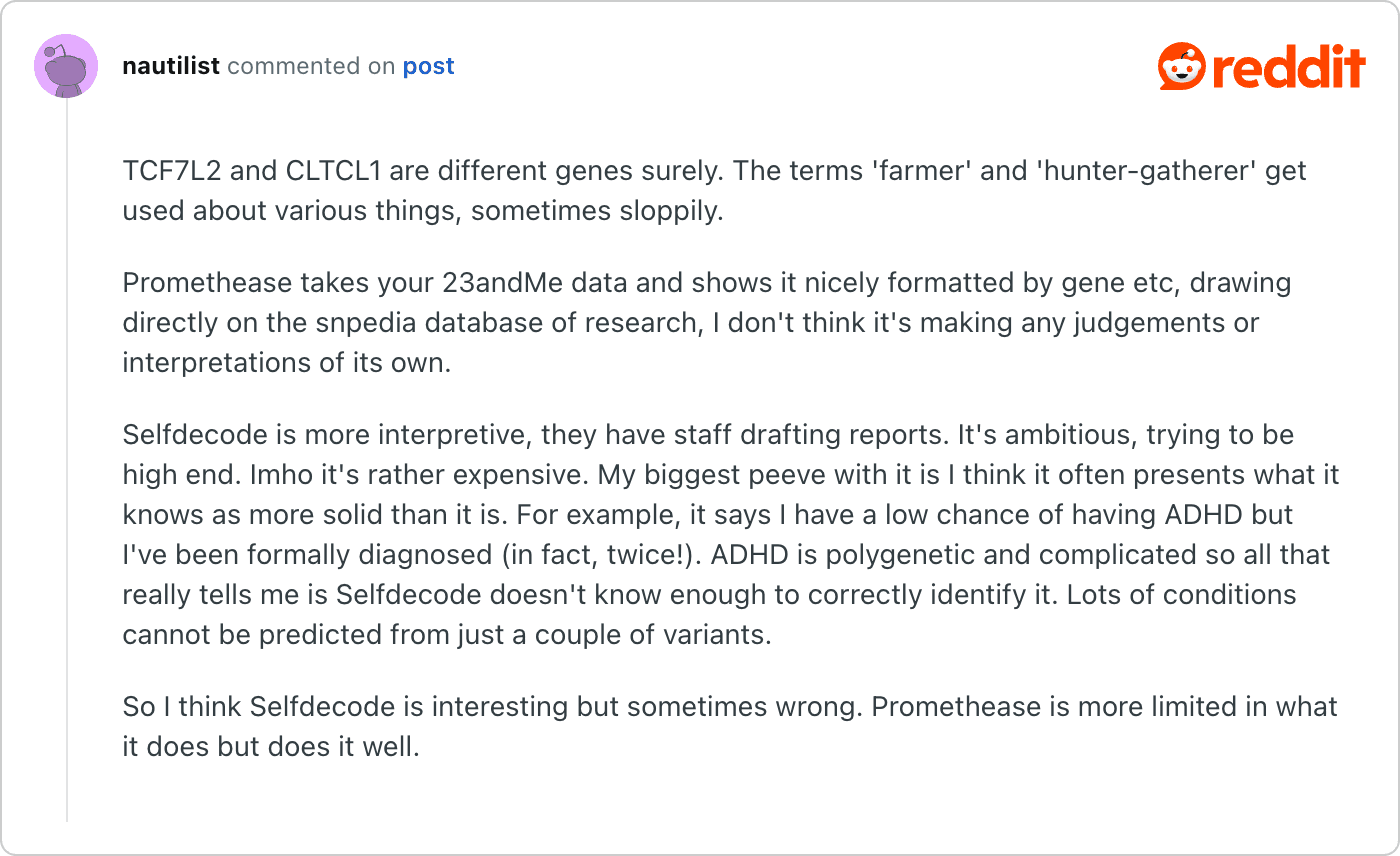 Post on Reddit