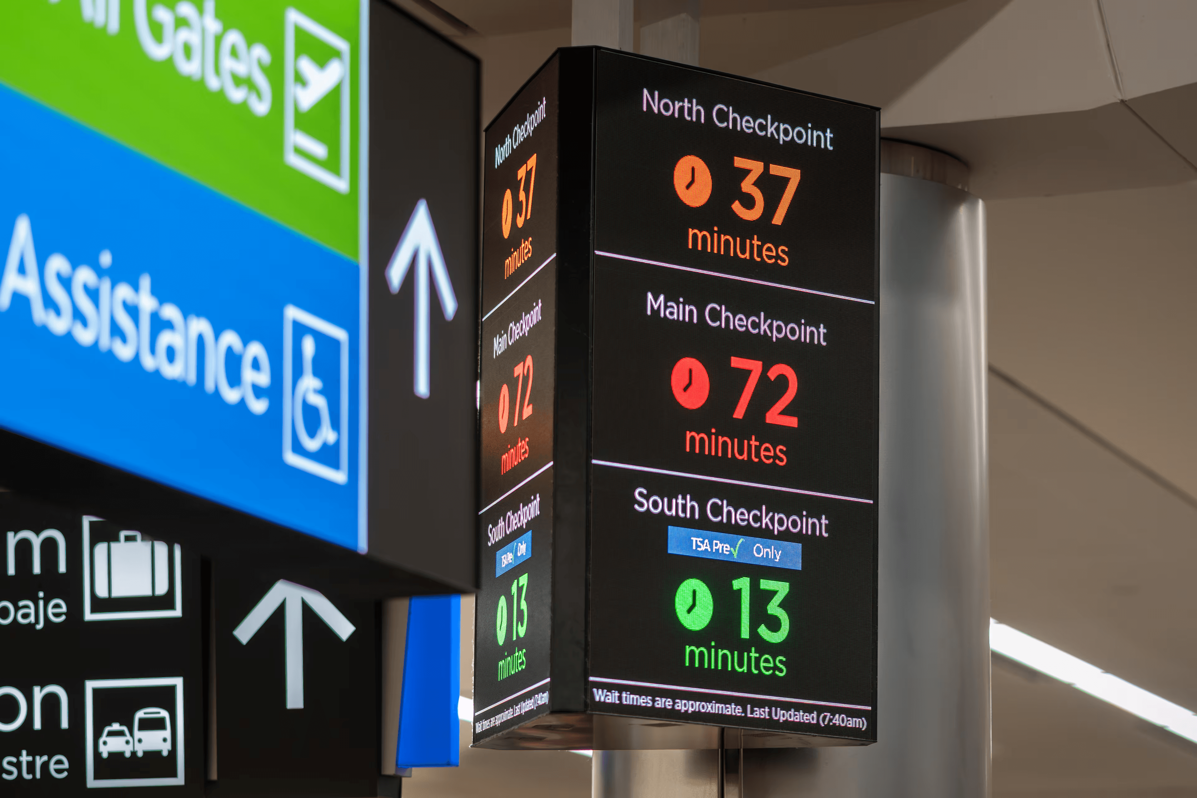 Wait time totem display design
