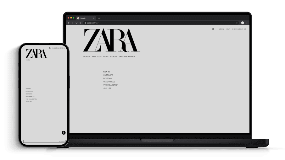 Wireframe exploration adjusting the position of the menu