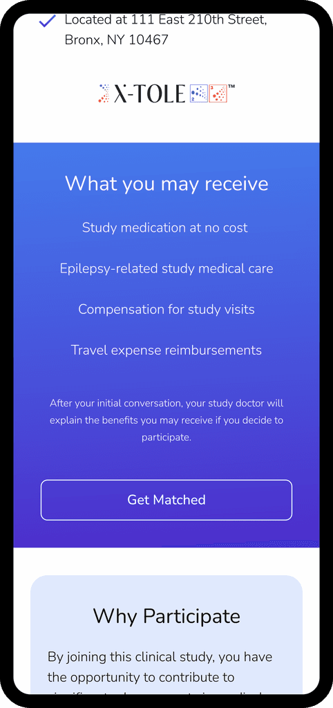 Medical check-in mockup