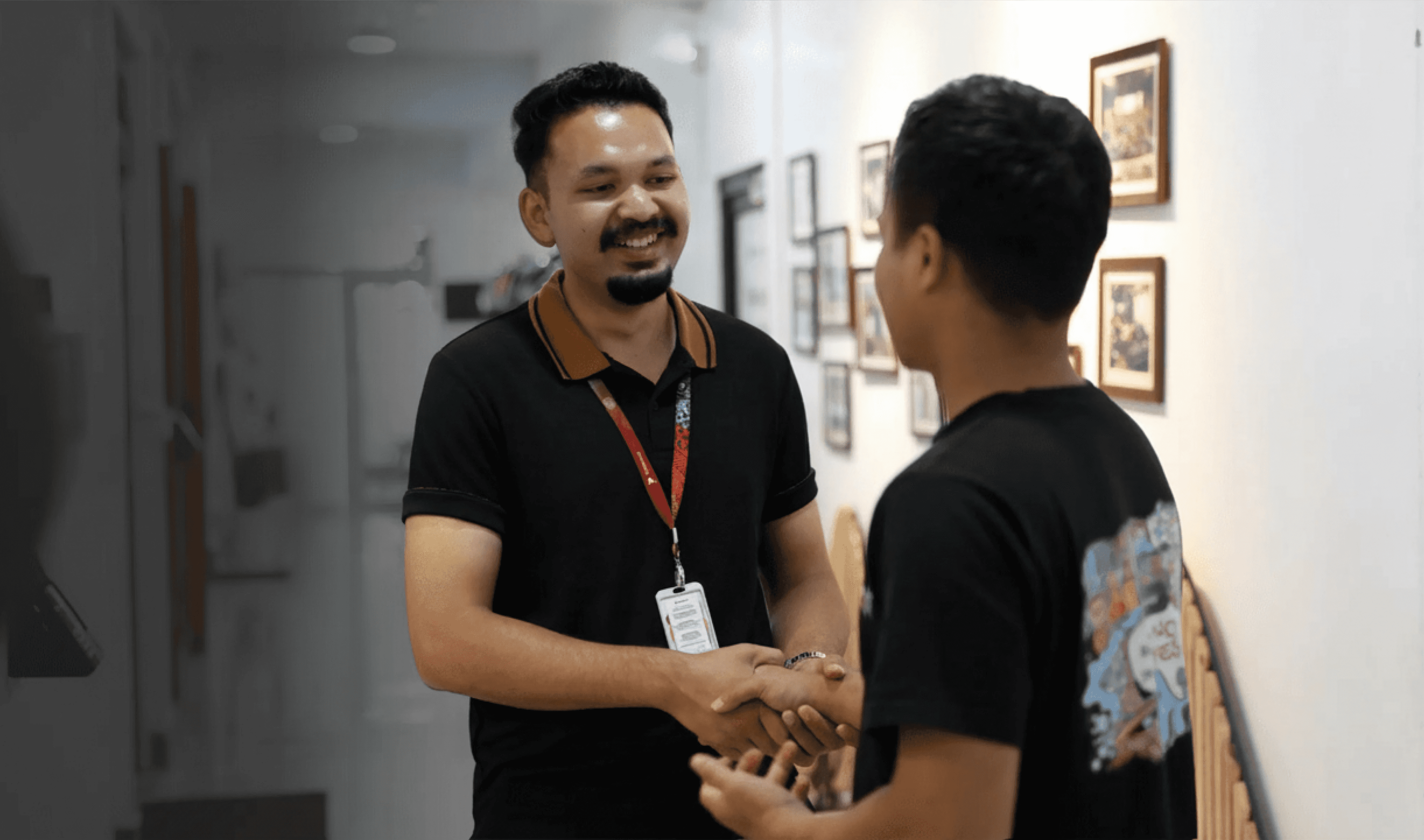 Two men shaking hands