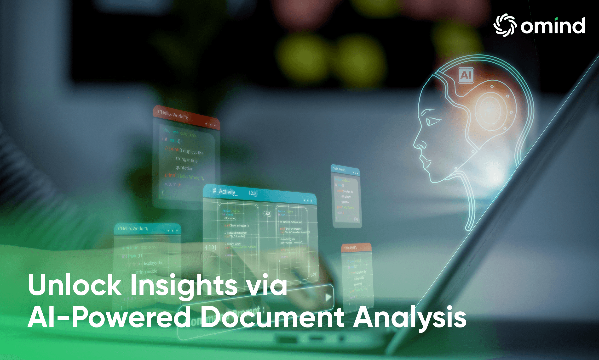 AI technology analyzing documents on a digital interface, suggesting advanced document analysis capabilities.