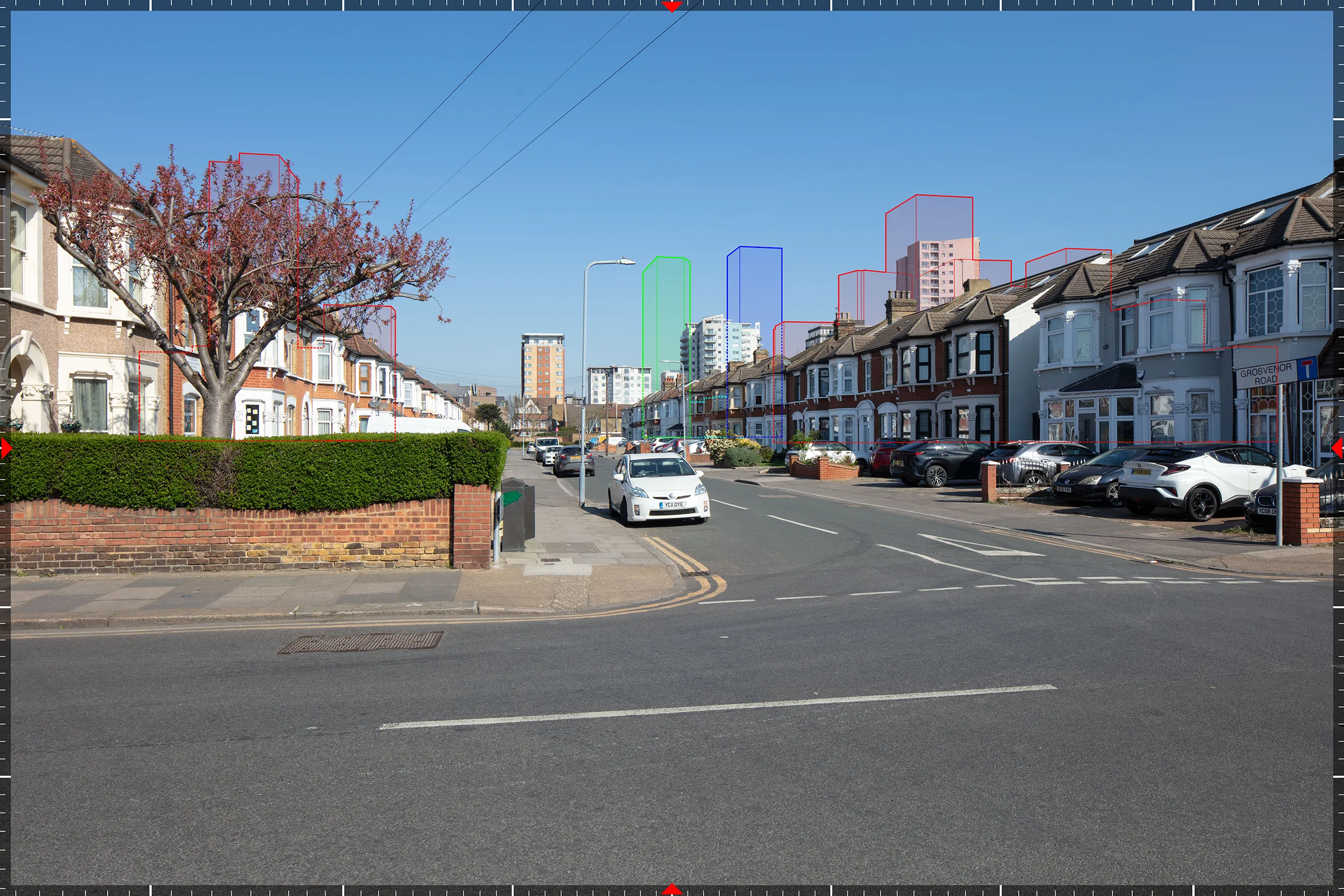 AVR1 planning visualisation of the Former Car Park Site viewed from Grosvenor Road, produced by Eye-Kon.