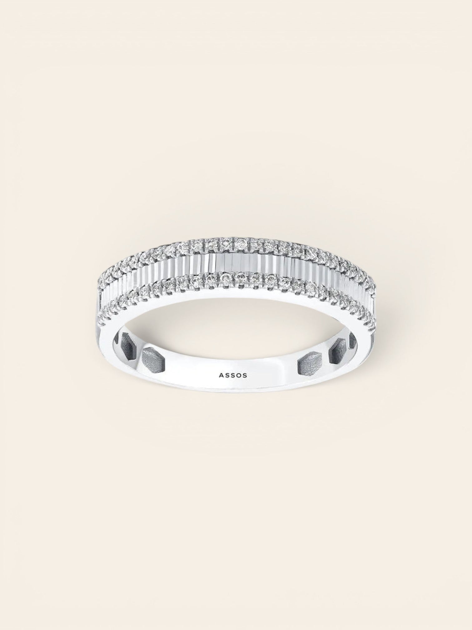 Assos 0.10 Karat F Renk SI Yarım Tur Pırlanta Yüzük