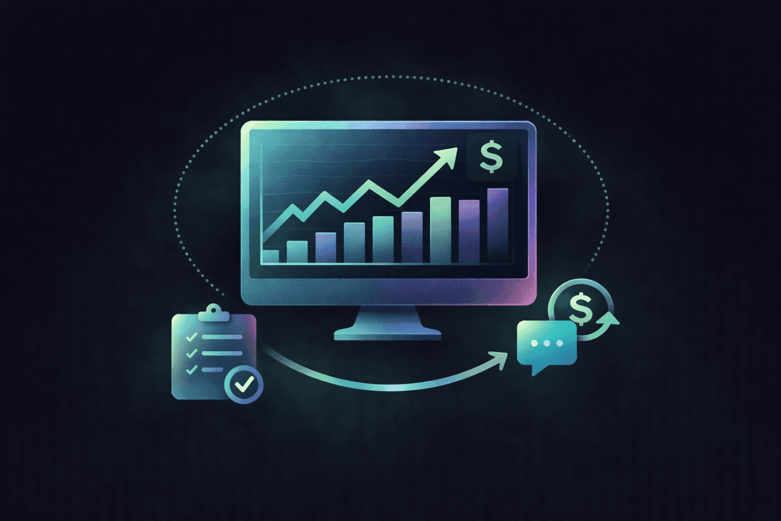 Clario cashflow overview card displaying income and expense trends over the past 7 days with a line chart.
