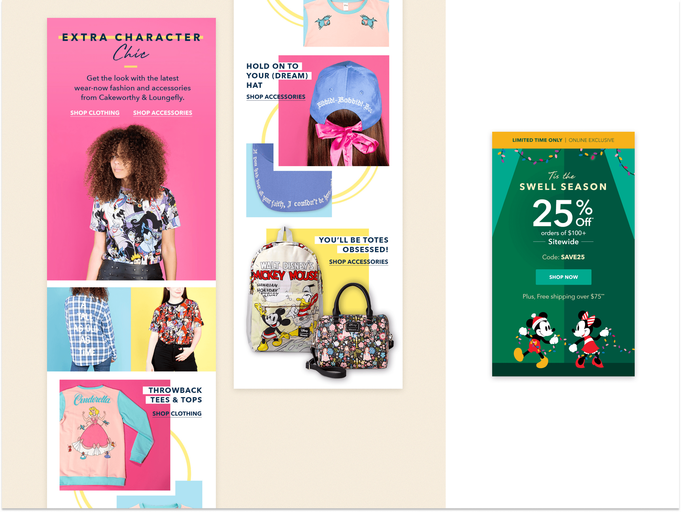 Disney - Fashion and promo emails