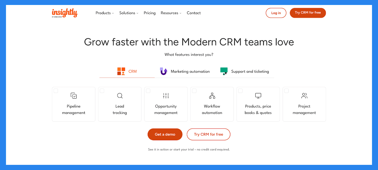Insightly – Best for Project-Based Startups