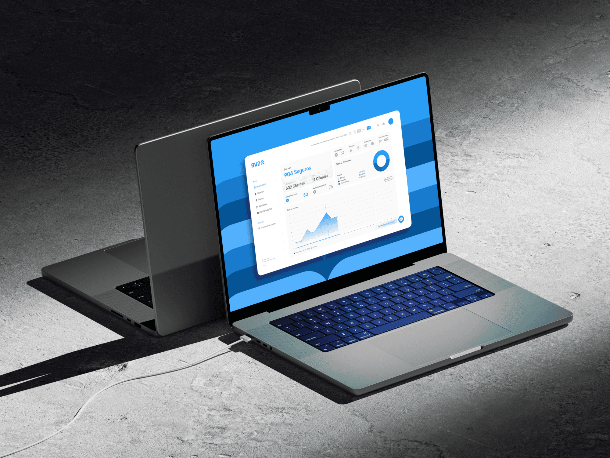 Project showcase laptop mockup