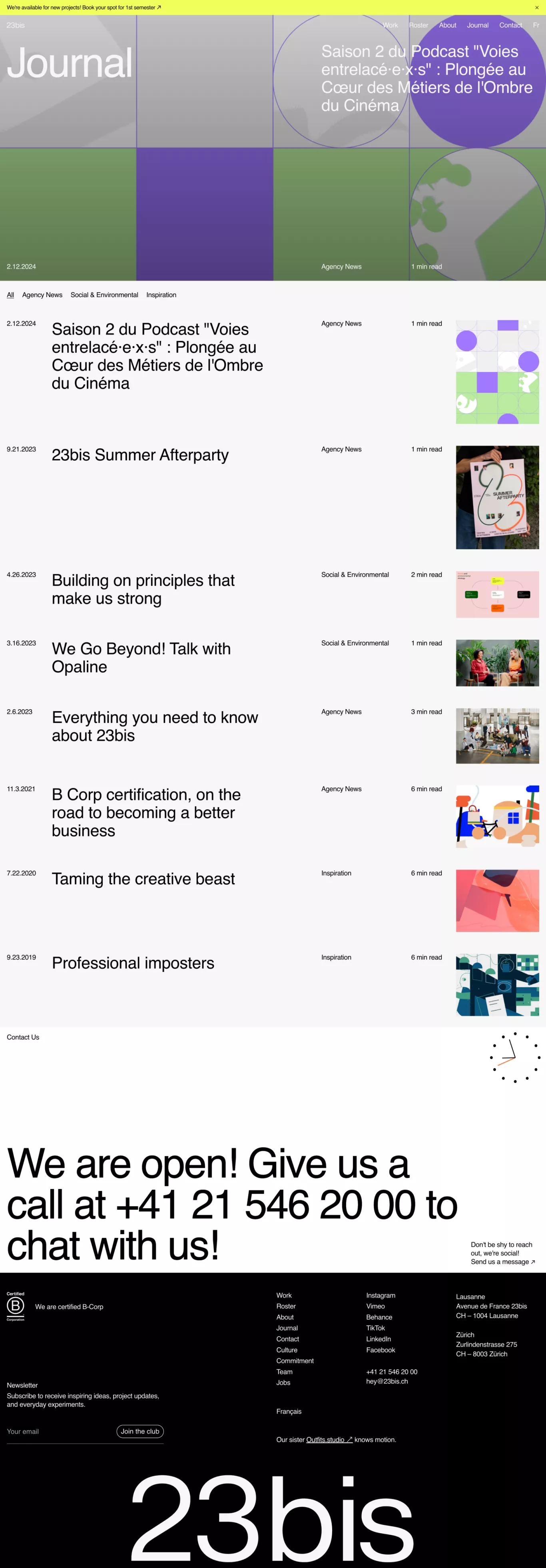 Journal portfolio page screenshot showcasing Design and Tech design