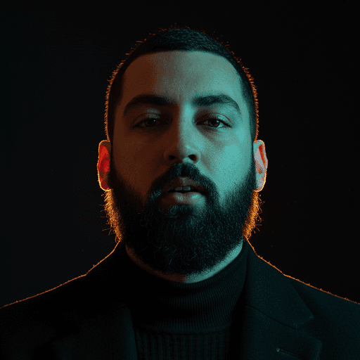 man in black button-up shirt