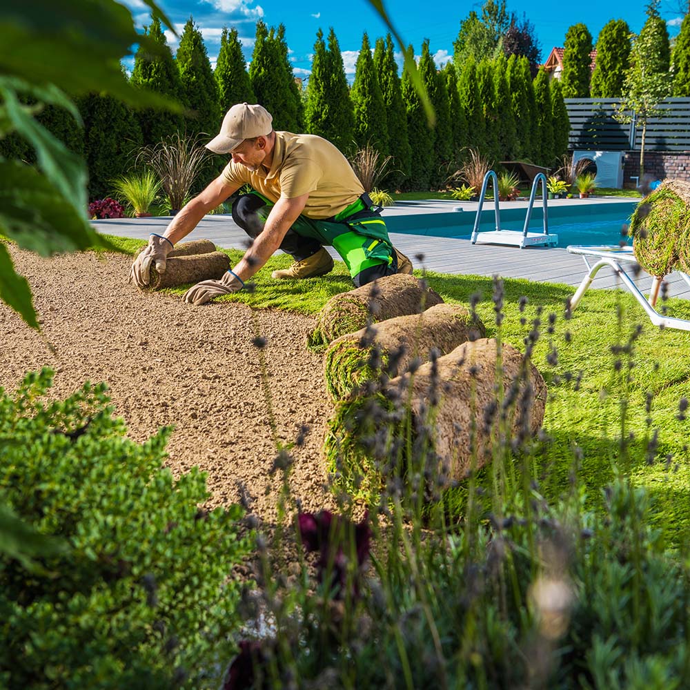 Website demo layout for landscaping and lawn care businesses with modern service sections and clear contact options.