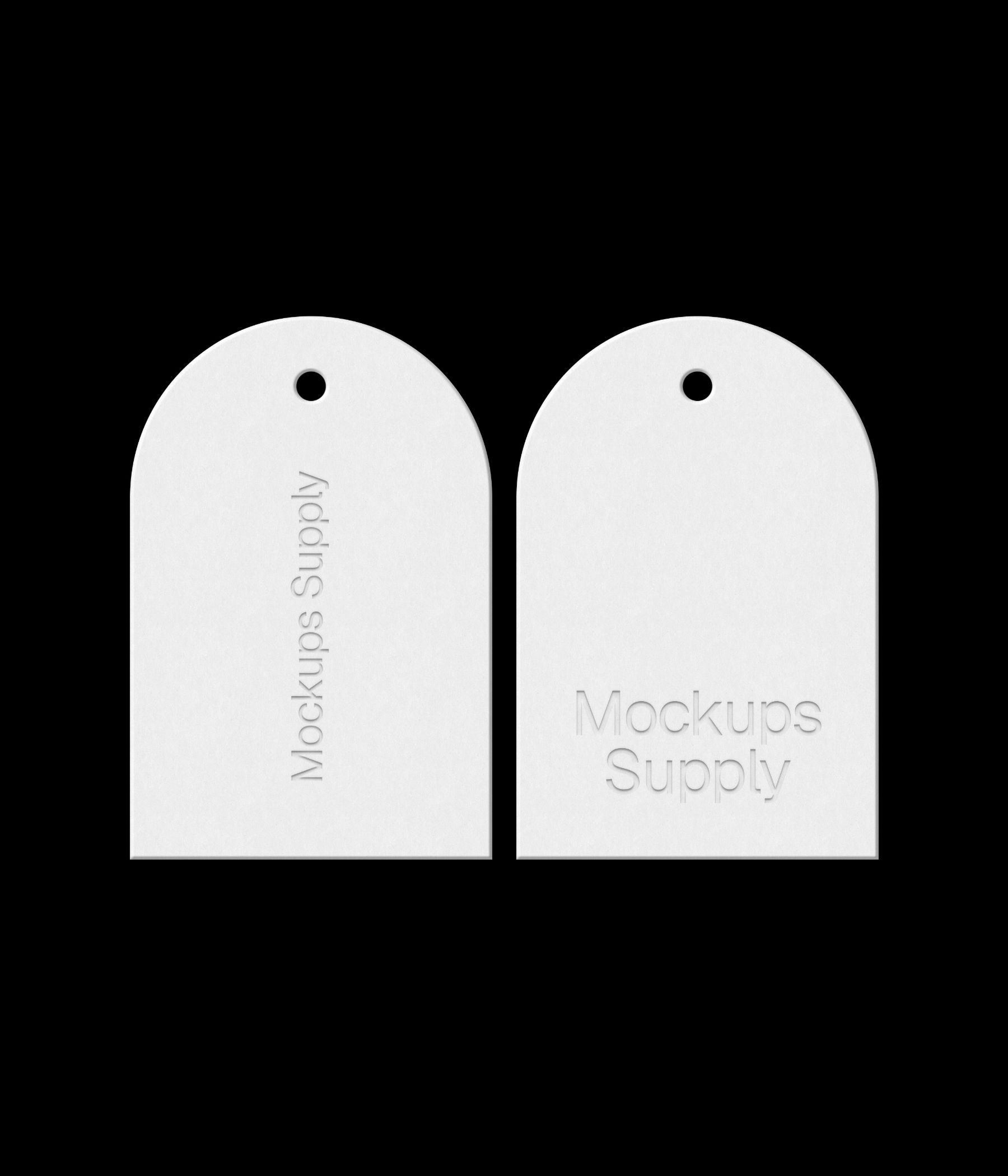 Free dual cloth hanging tag mockup on Mockups Supply