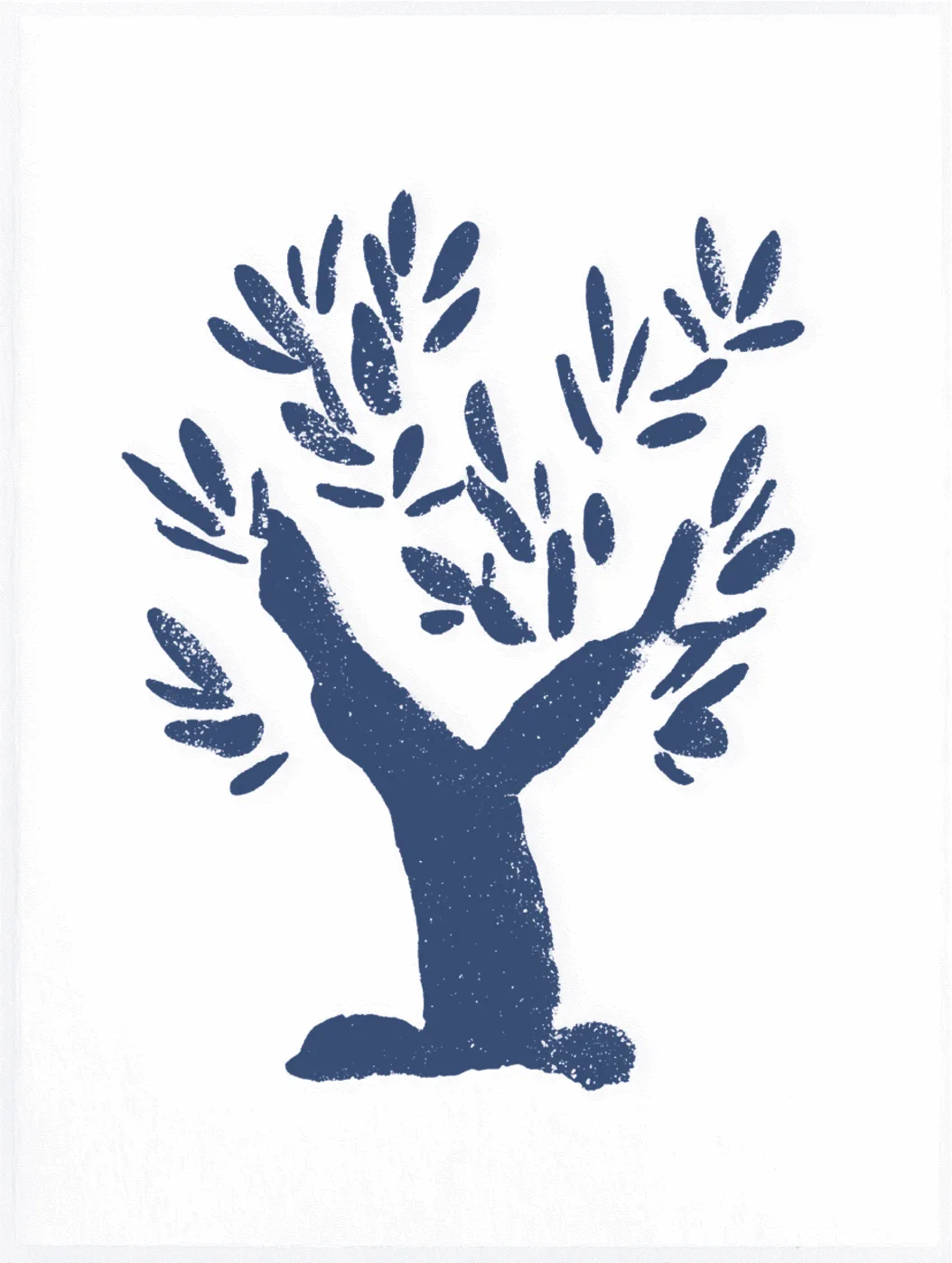 Blue tree illustration