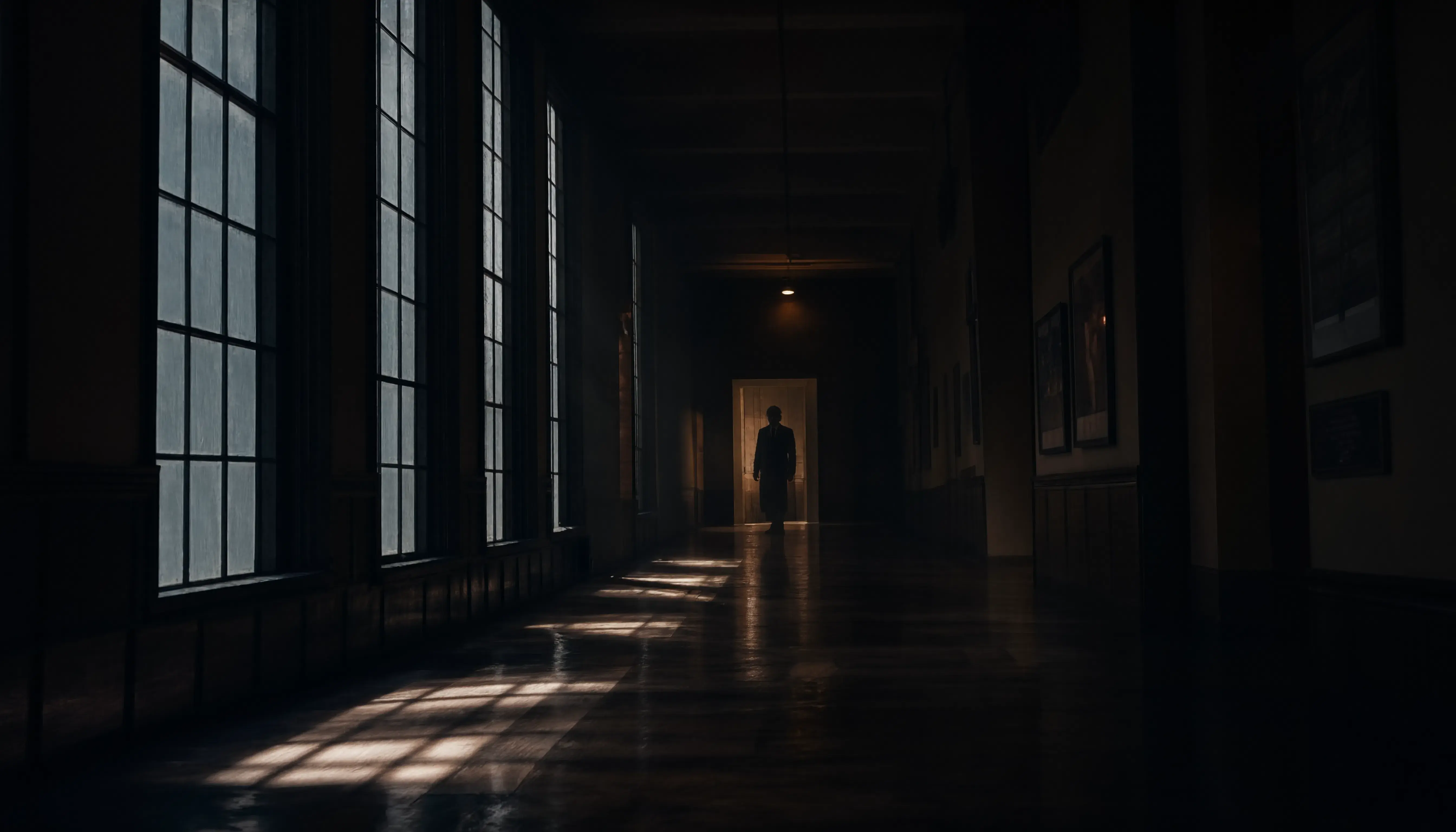 A dark hall