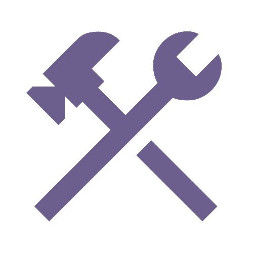Minimalist purple icon depicting a person sitting in a cross-legged lotus position. This symbol represents meditation, mindfulness, yoga, or inner peace.