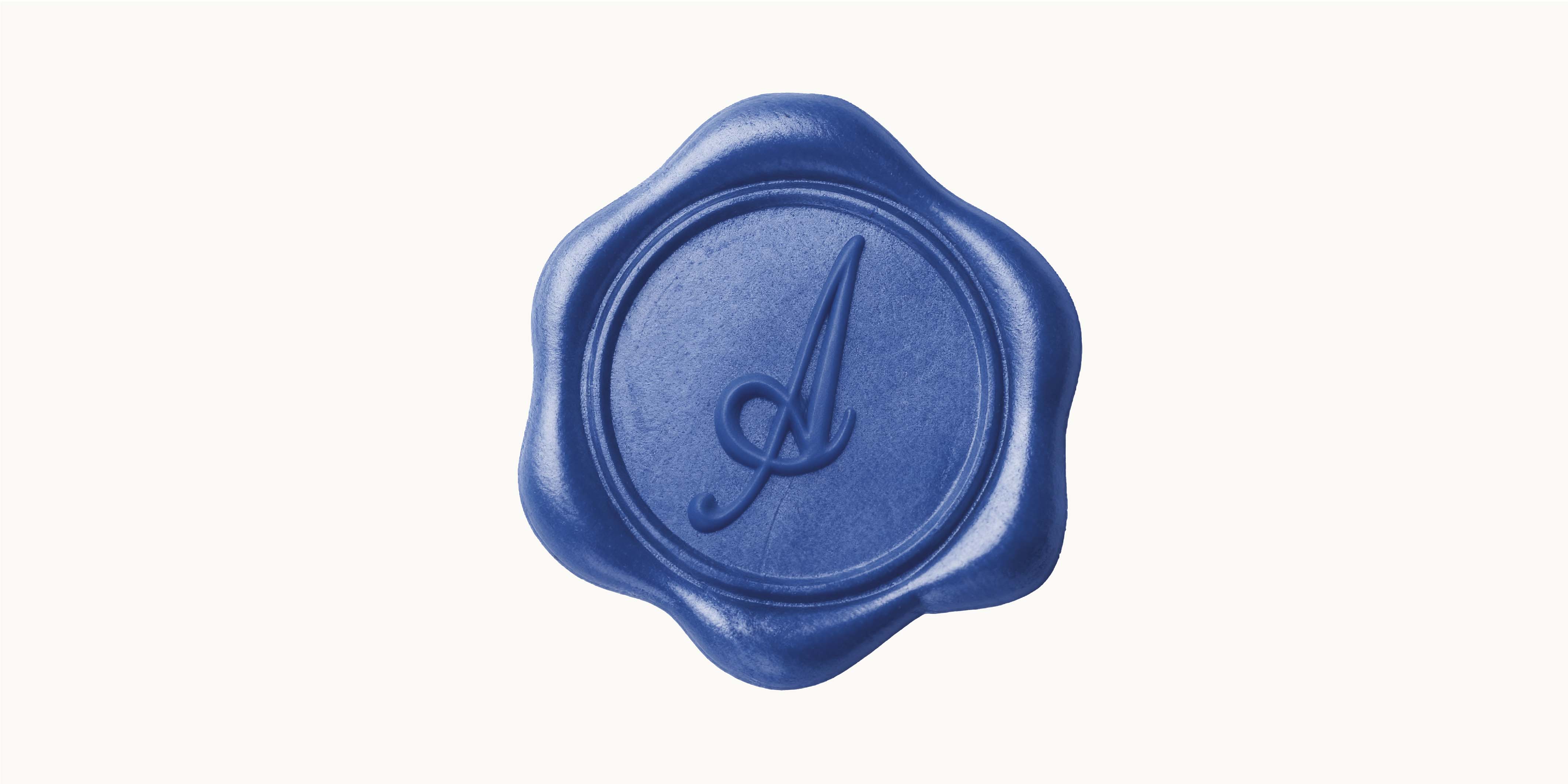 Logo design on a blue background