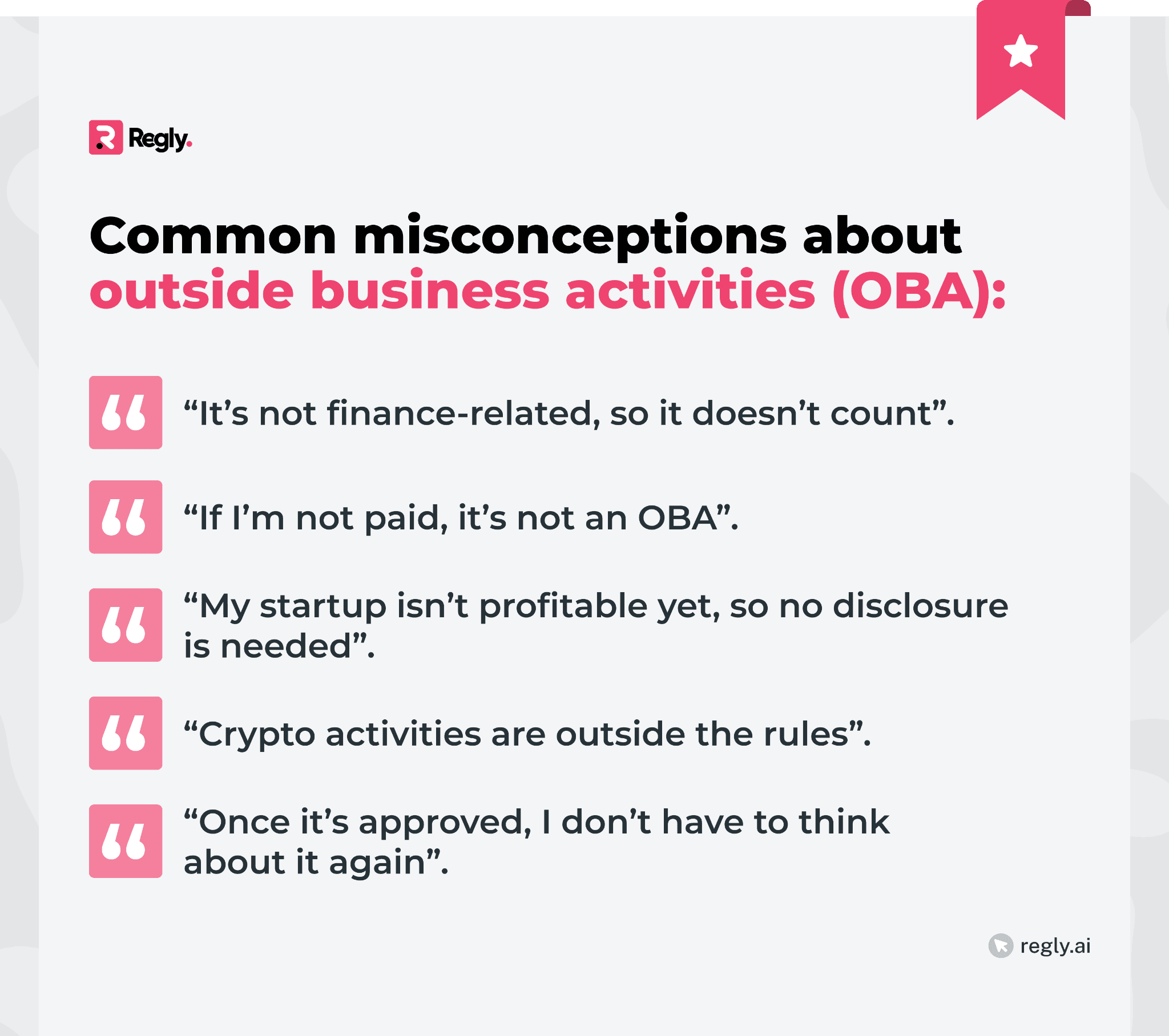 Misconceptions about Outside Business Activities