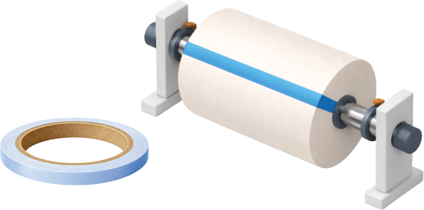 Splicing tape roll and a roll-to-roll splice