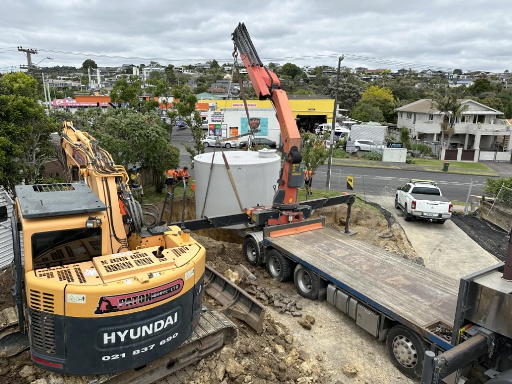 Ground work for house relocation in Maraetai, East Auckland